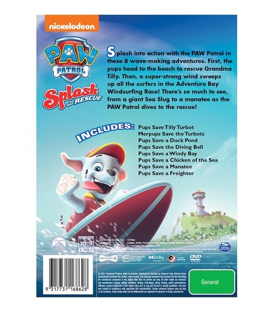 PAW Patrol: Splash to the Rescue - DVD