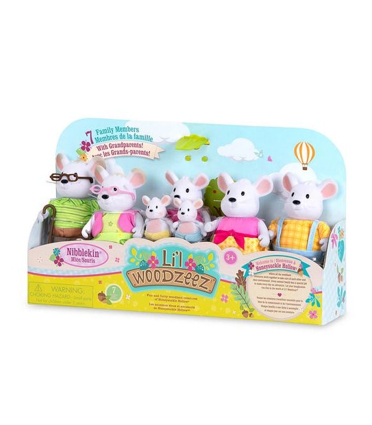 Li'l Woodzeez Mouse Family with Grandparents