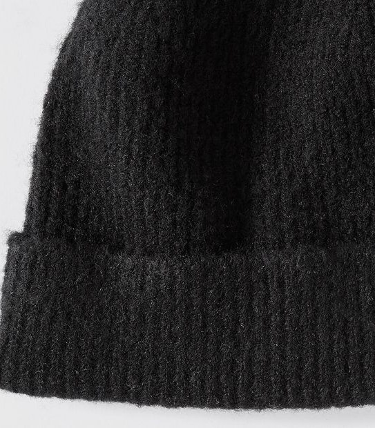 Basic Ribbed Beanie - Black