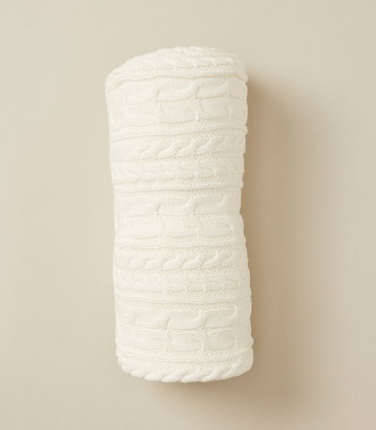 bub. Organic Cotton Cable Knit Blanket