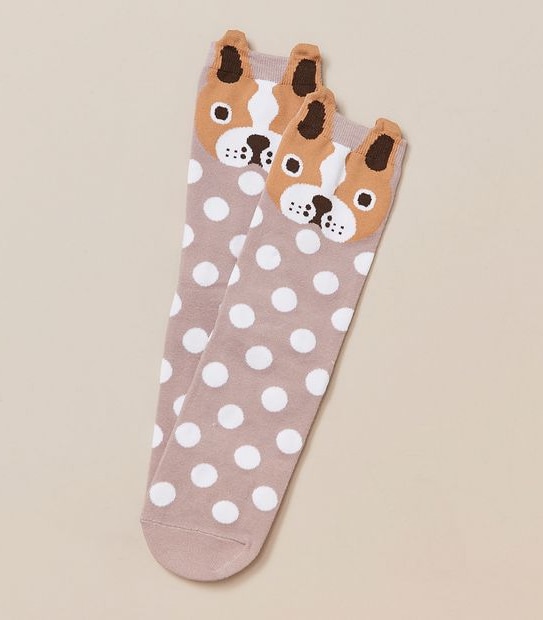 Crew Cut Socks - Frenchie Mauve Purple