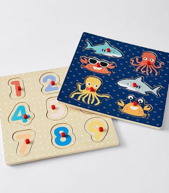 Young Ones Wooden Peg Puzzles - Assorted