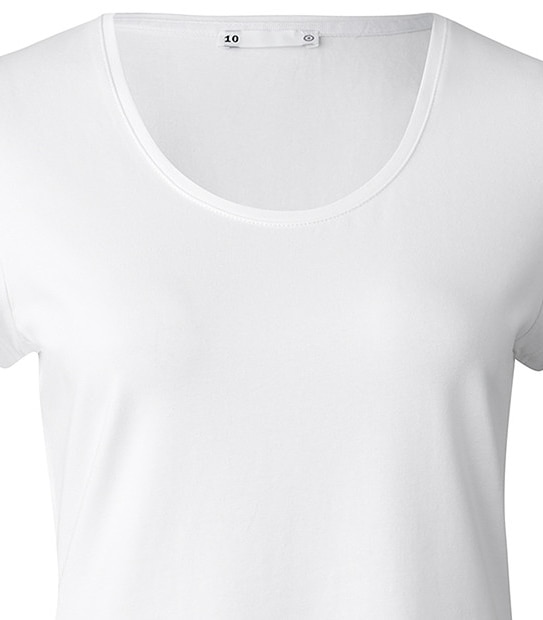 Scoop Neck Tee - White