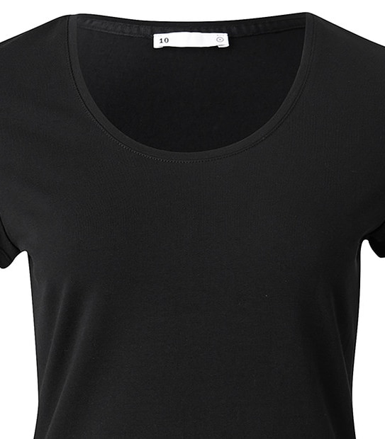 Scoop Neck Tee - Black