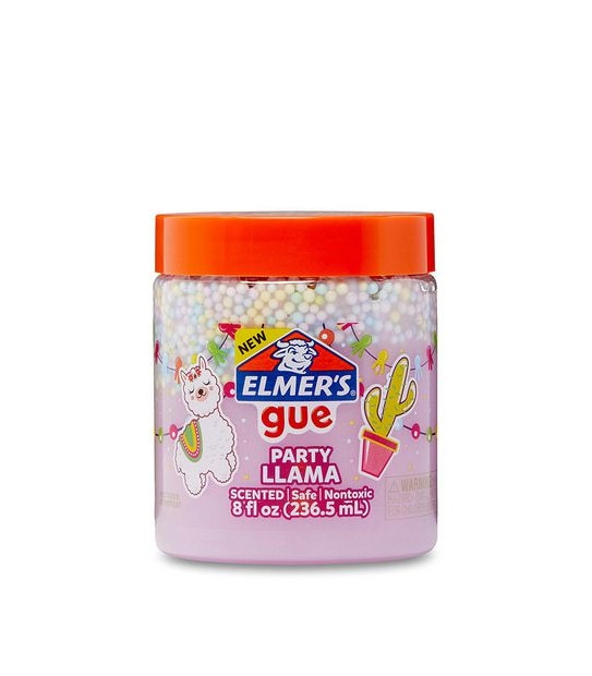 Elmer's Gue Premade Slime Mix-Ins, 2 x 8oz Jar - Animal Party Variety - Scented Crunchy Slime and Bingsu Bead Slime