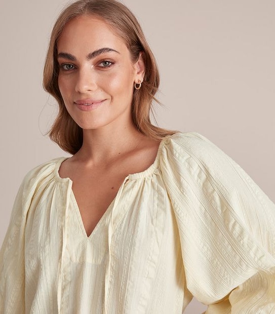Double Stripe Peasant Blouse Target Australia