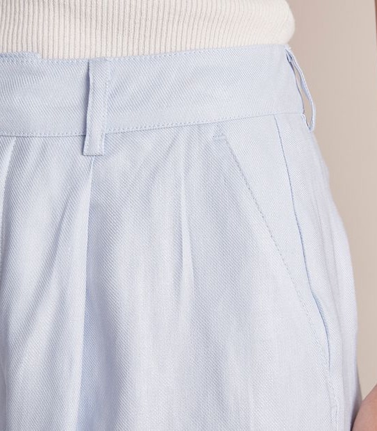 Preview Linen Blend Wide Leg Pants