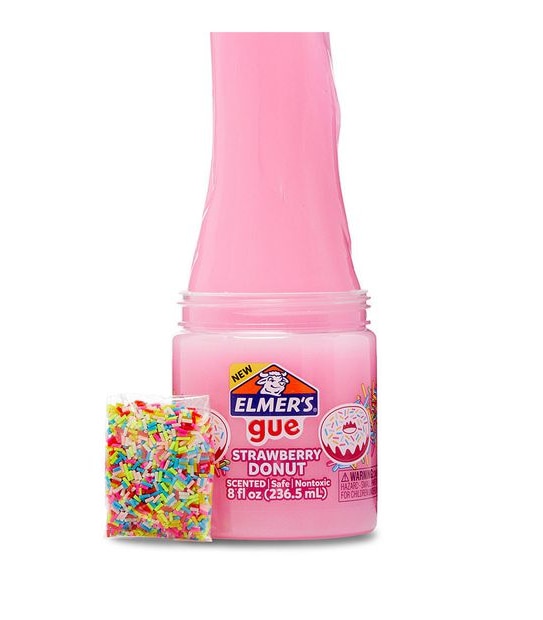 Elmer's Gue Premade Slime Mix-Ins, 8oz Jar - Strawberry Donut