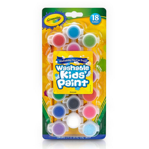 Crayola 18 Pack Kids Poster Paints with Brush Target Australia