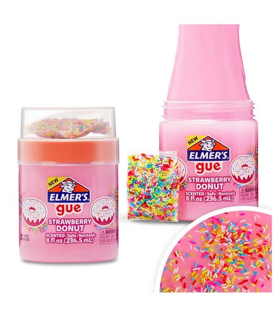 Elmer's Gue Premade Slime Mix-Ins, 8oz Jar - Strawberry Donut