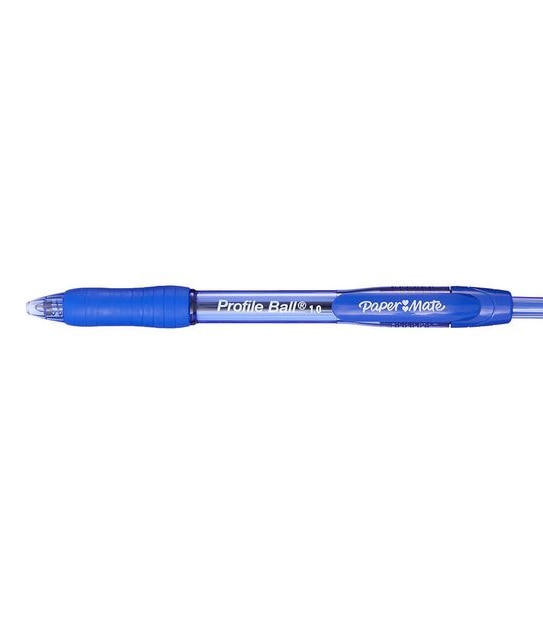 Paper Mate Profile Retractable 1.0mm Ballpoint Pen Blue - Pack of 2