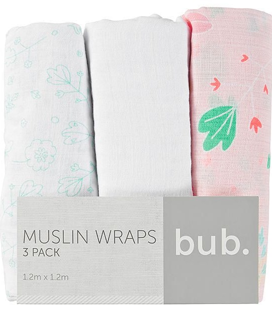 3 Pack Muslin Wraps