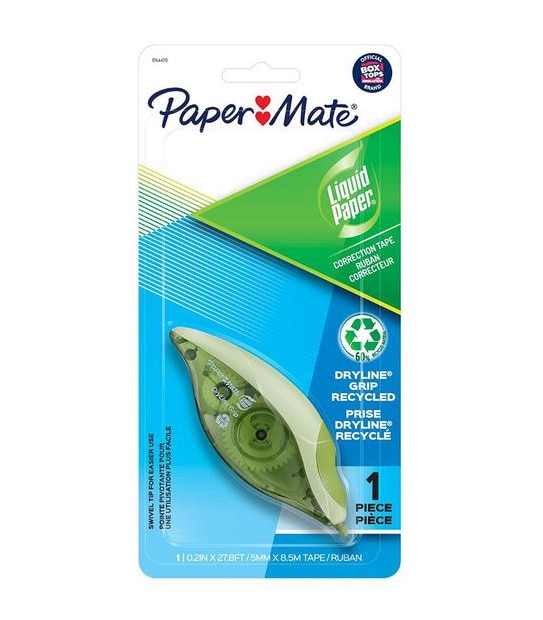 Paper Mate Liquid Paper Dryline Grip Recycled Correction Tape - Pack of 1