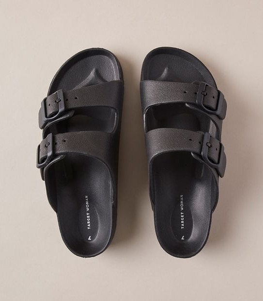 Womens Double Buckle Sandals Myah Black Target Australia
