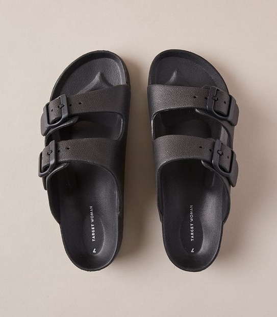 Womens Double Buckle Sandals - Myah - Black | Target Australia