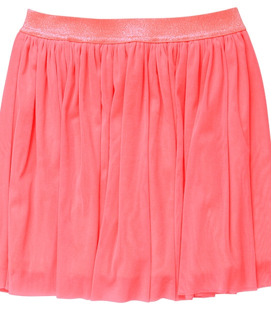 Girls' Fluoro Mesh Skirt - Neon Flamingo