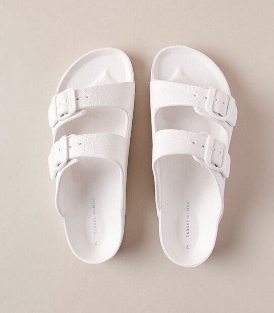 Womens Double Buckle Sandals Myah White Target Australia