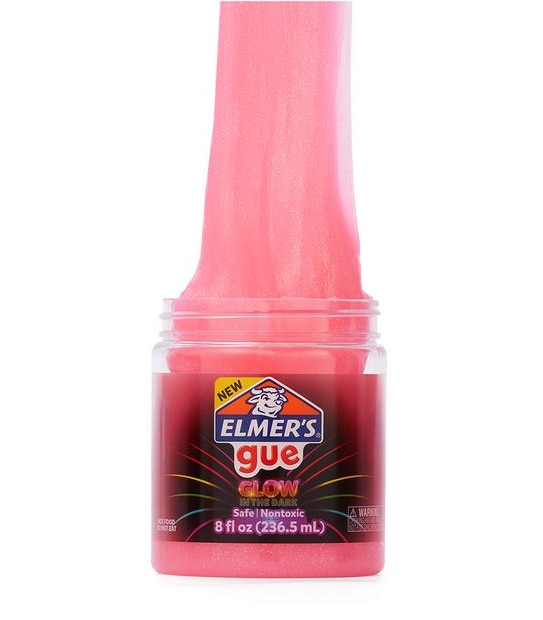 Elmer’s Gue Premade Slime, 8oz Jar - Pink Glow In The Dark