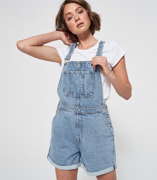 Lily Loves Denim Dungarees - Light Wash Blue