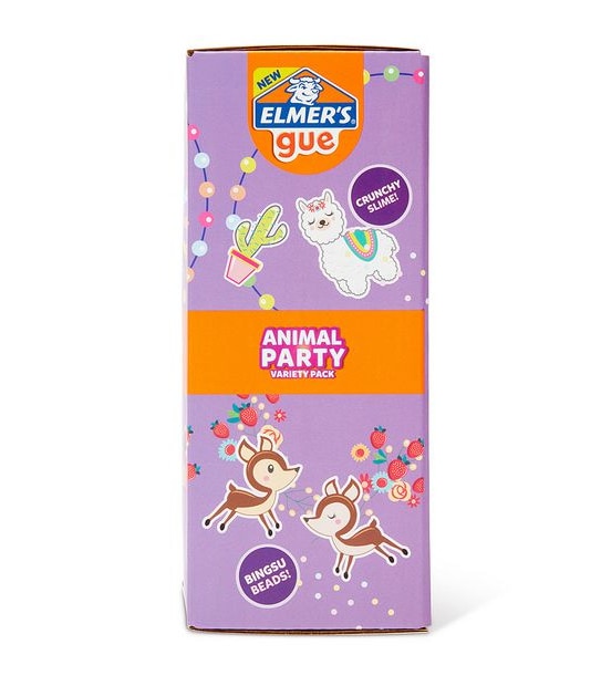 Elmer's Gue Premade Animal Party Variety Scented Crunchy Slime and Bingsu  Bead Slime