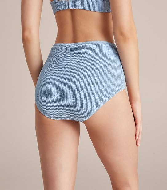Crinkle High Waist Swim Bikini Briefs