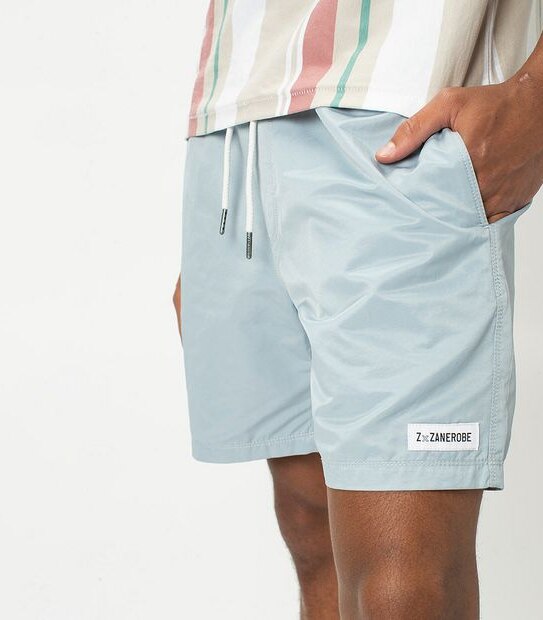 ZxZanerobe Solid Volley Shorts - Pearl Blue