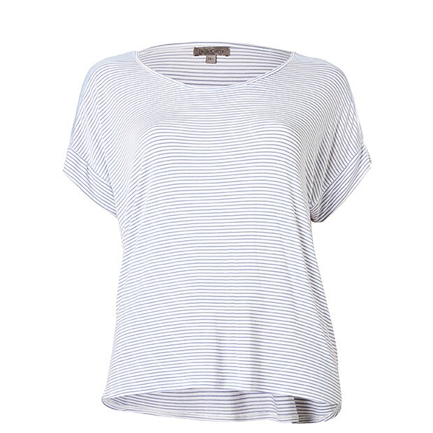 Belle Curve Sleep Top - Blue Stripes Belle Curve Sleep Top - Blue Stripes
