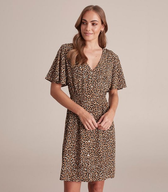 Gathered Shoulder Dress