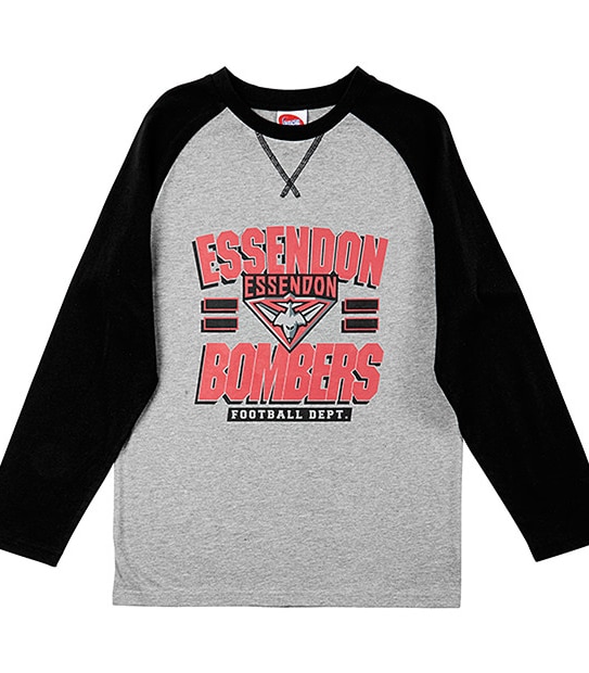 AFL Essendon Bombers Long Sleeve Youth Top