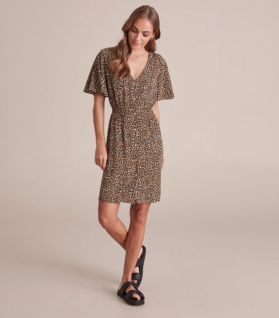 Gathered Shoulder Dress
