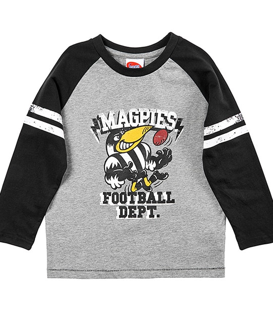 AFL Collingwood Magpies Kids' Long Sleeve Top