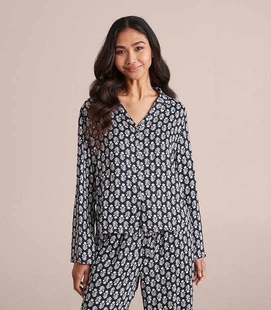 Woven Viscose Satin Pyjama Set