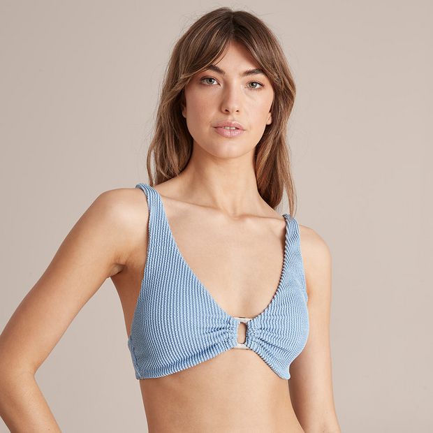 Crinkle Plunge Swim Bikini Top | Target Australia