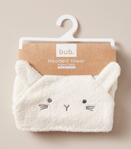 bub. Organic Cotton Hooded Towel
