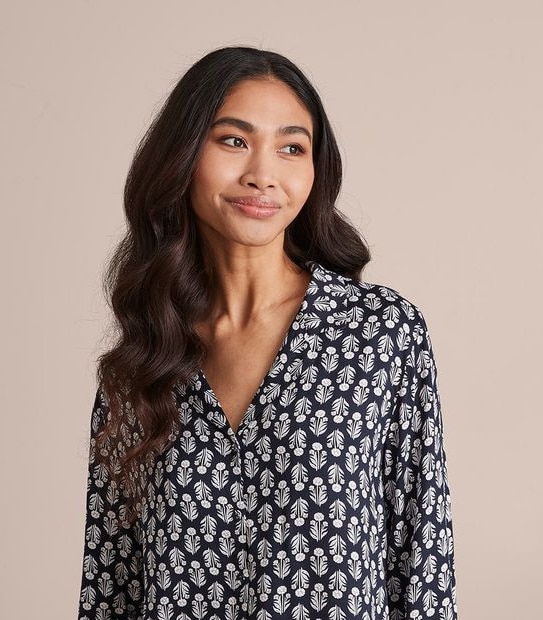 Woven Viscose Satin Pyjama Set