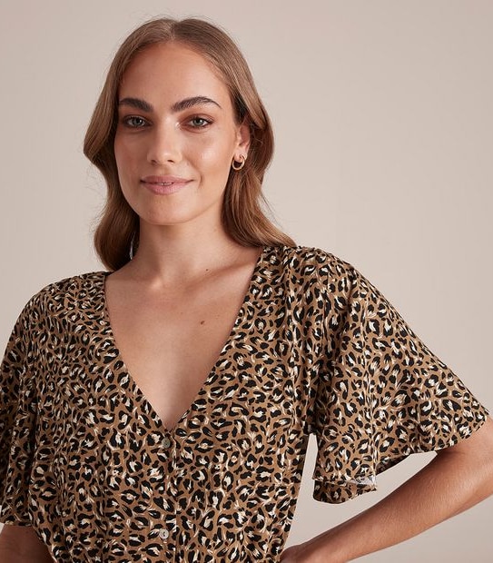 Gathered Shoulder Dress