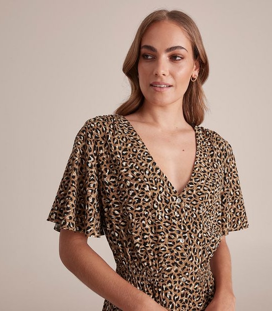 Gathered Shoulder Dress