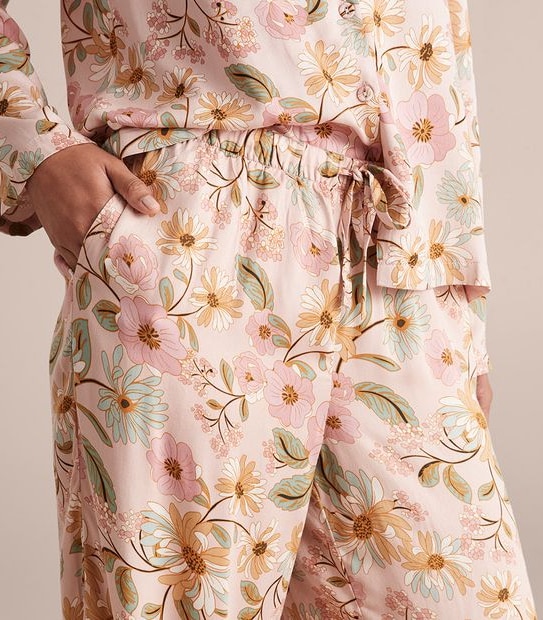 Woven Viscose Satin Pyjama Set