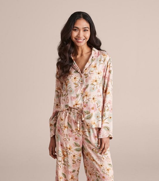 Woven Viscose Satin Pyjama Set