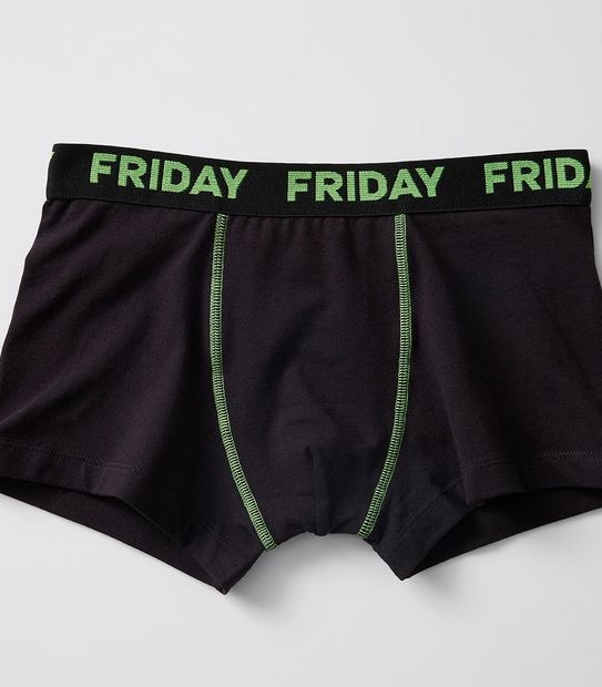 Maxx Older Boys 7 Pack Days Of The Week Trunks - Black