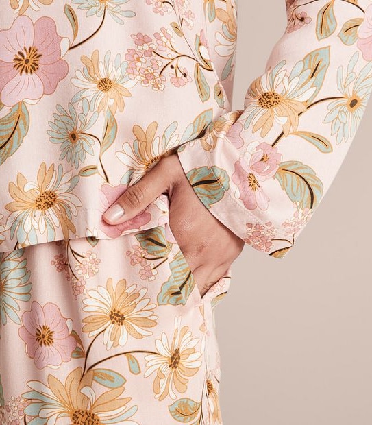 Woven Viscose Satin Pyjama Set