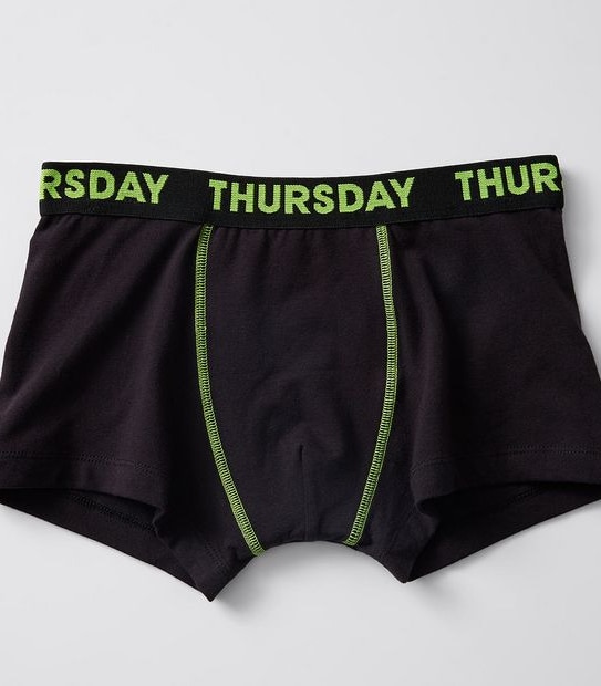 Maxx Older Boys 7 Pack Days Of The Week Trunks - Black