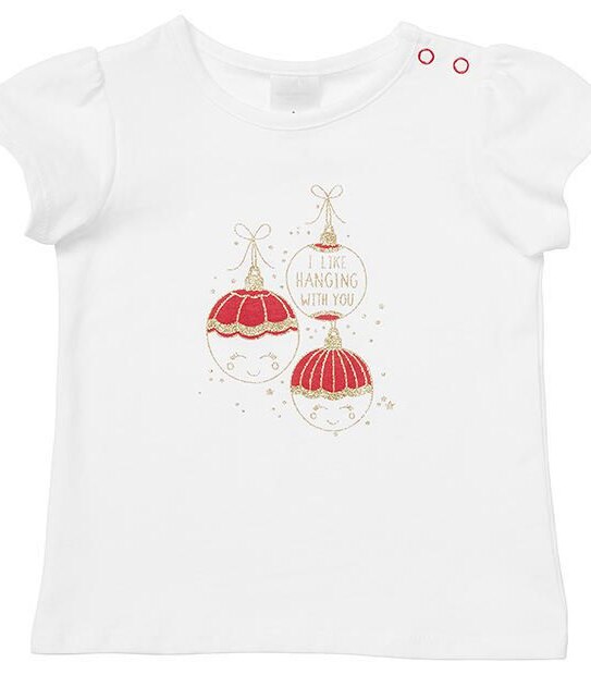 Baby 'I Like Hanging With You' Xmas Print T-Shirt