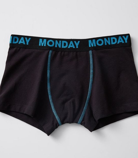 Maxx Older Boys 7 Pack Days Of The Week Trunks - Black