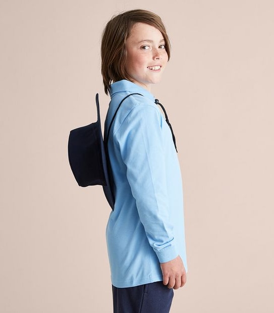 Kids Wide Brimmed School Hat - Navy Blue