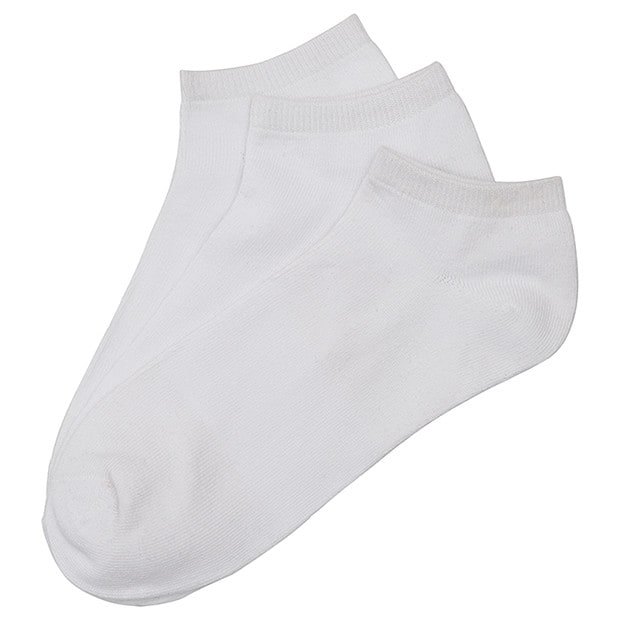 essentials 3 Pack Low Cut Casual Socks - White essentials 3 Pack Low Cut Casual Socks - White