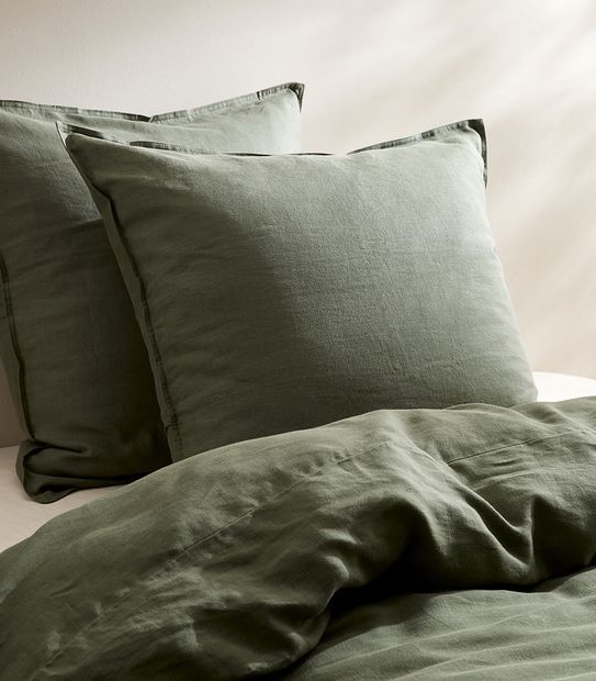 Lilah Linen European Pillowcase - Thyme | Target Australia