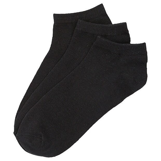 essentials 3 Pack Low Cut Casual Socks - Black essentials 3 Pack Low Cut Casual Socks - Black