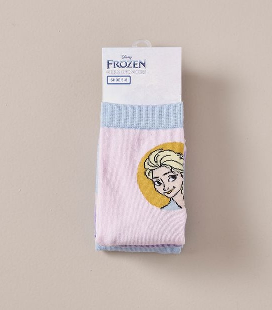 3 Pack Disney Frozen Crew Cut Socks 2 of 2