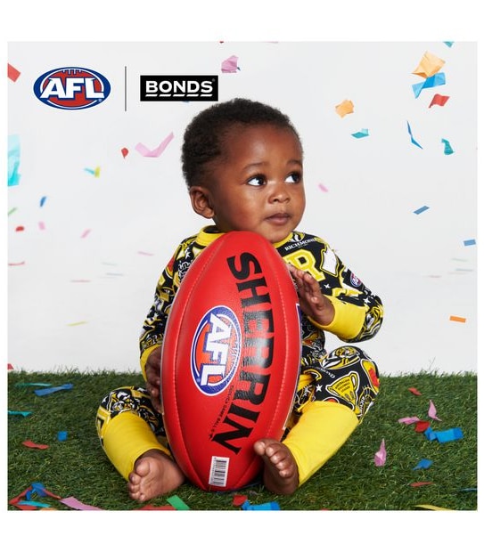 Bonds Baby AFL Richmond Zip Wondersuit Coverall